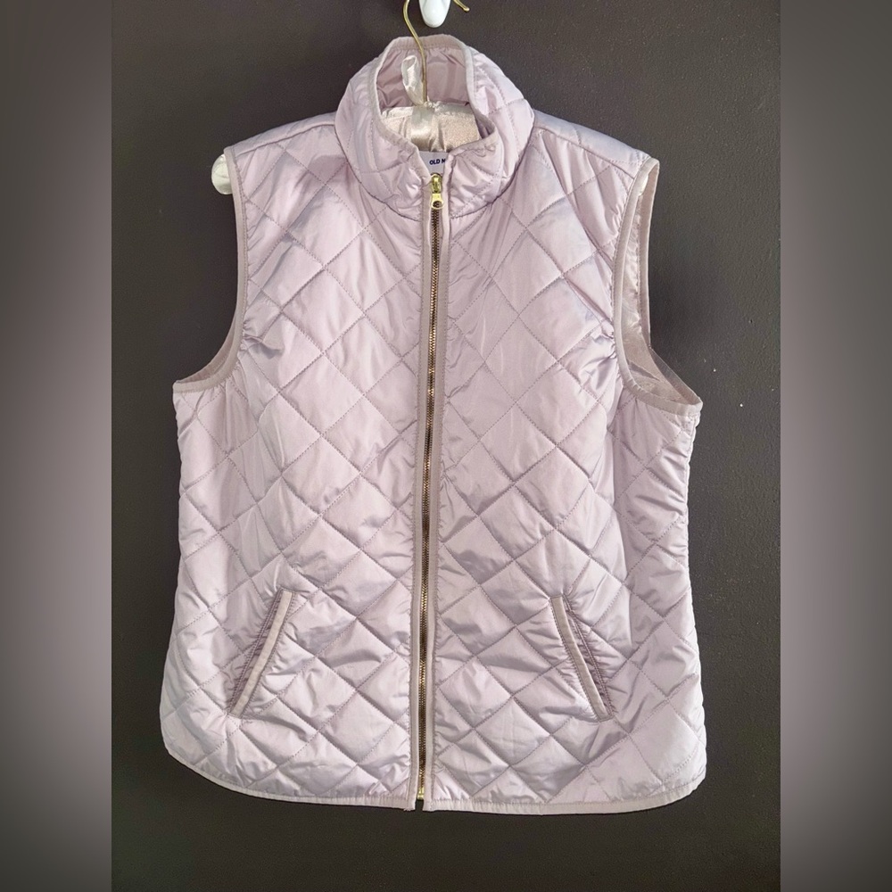Old Navy Blush Quilted Puffer Vest Large